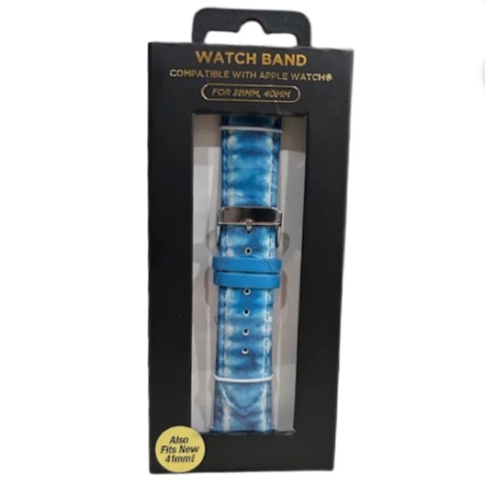 💜Sol-light Apple Watchband Blue Tie Dye Size:38mm,40mm